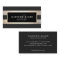 Elegant Monogram Striped Black and FAUX Gold Foil