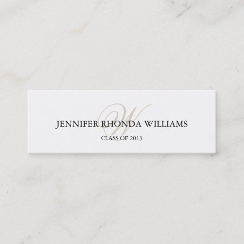 Elegant monogram student graduation name card business card templates