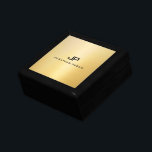 Elegant Monogram Template Faux Gold Classic Trendy Gift Box<br><div class="desc">Elegant Monogram Template Faux Gold Classic Trendy Jewelry Box.</div>