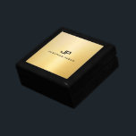 Elegant Monogram Template Faux Gold Classic Trendy Gift Box<br><div class="desc">Elegant Monogram Template Faux Gold Classic Trendy Jewelry Box.</div>