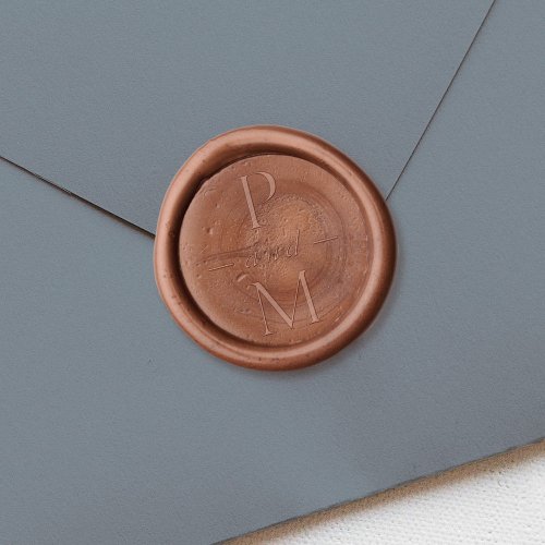 Elegant Monogram Typography Modern Minimal Wax Seal Stamp