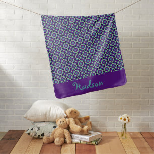Elegant Monogram Unisex Baby Blanket For New Dad