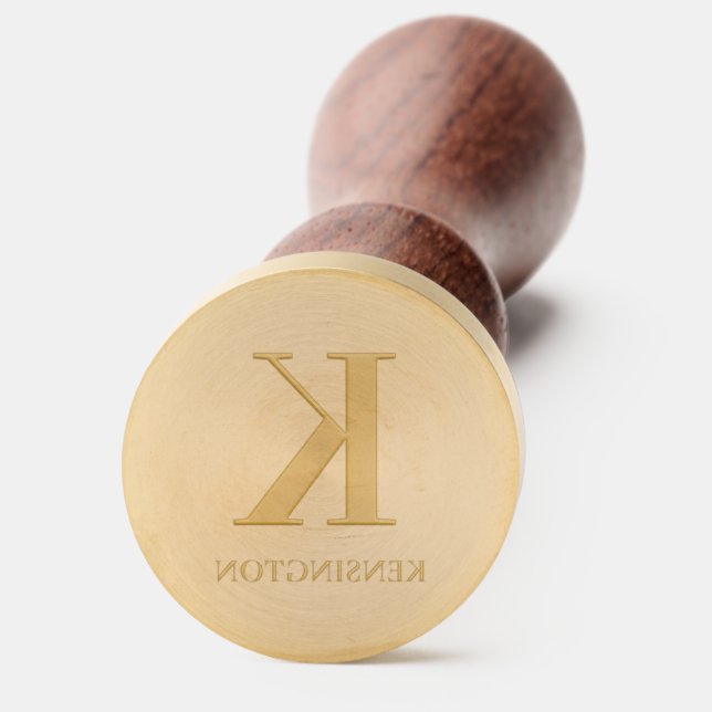 Elegant Monogram Wax Seal Stamp (Front)