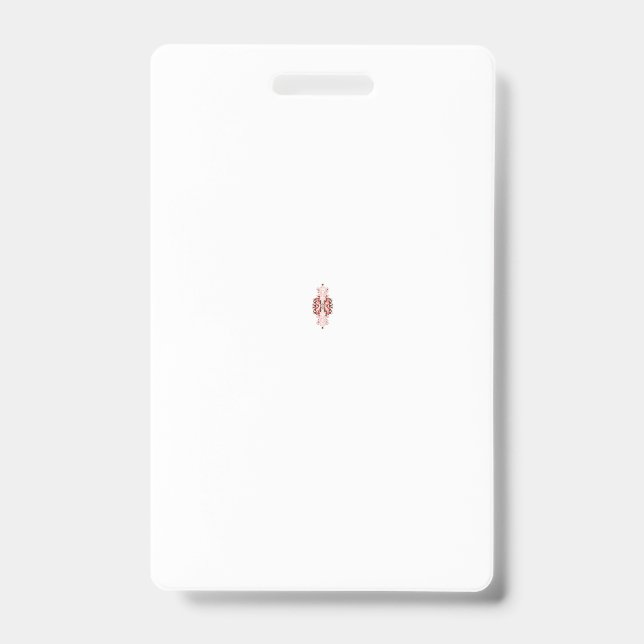 Elegant Monogram Wedding Badge (Front)