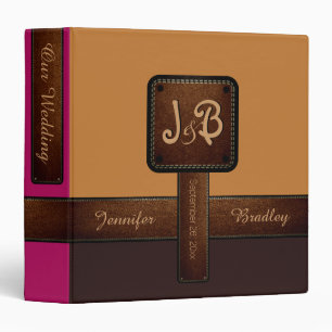 Elegant Monogram Wedding Binder