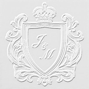 Elegant Monogram Wedding Crest Embosser