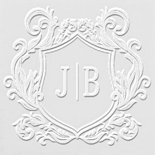 Elegant Monogram Wedding Crest Embosser