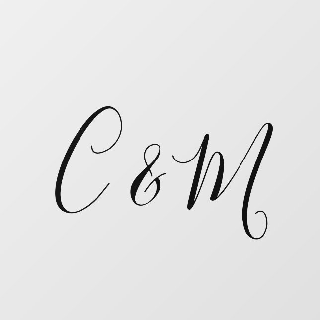 Elegant Monogram Wedding Floor Decals (Front)