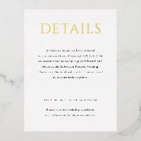 Elegant Monogram Wedding Foil Enclosure Card