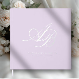Elegant, Monogram, Wedding  Foil Guest Book