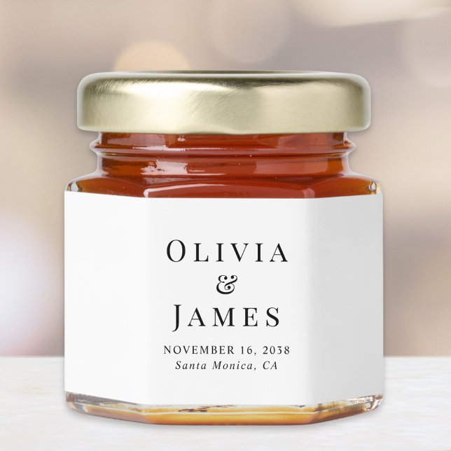 Elegant Monogram Wedding Honey Jar Favors (Creator Uploaded)