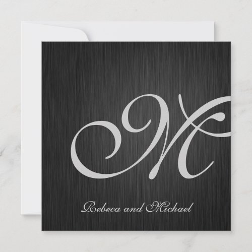 Elegant Monogram Wedding Invites