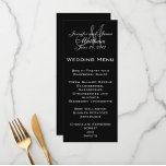 Elegant Monogram Wedding Menu Cards<br><div class="desc">Wedding Menu Cards Design by Elke Clarke ©2010. Customize with your background color and all your personal information to create a simple yet sophisticated menu card for your place settings at the reception.</div>