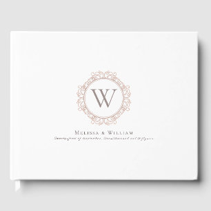 Elegant Monogram Wedding Modern Classic Guest Book