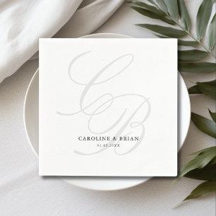 Elegant, Monogram, Wedding Napkins