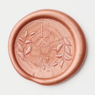 Elegant Monogram Wedding Personalized Wax Seal Sticker