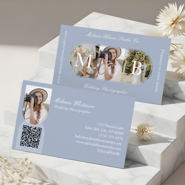 Elegant Monogram Wedding Photographer Arch Photos Business Card (Elegant Monogram Wedding Photographer Arch Photos Business Card)