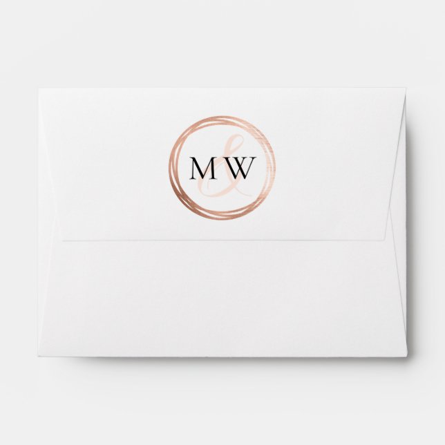 Elegant Monogram Wedding Suite Envelope (Back (Top Flap))