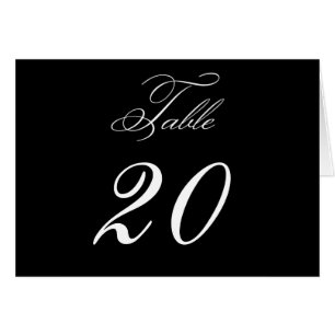 Elegant Monogram Wedding Table Number Card
