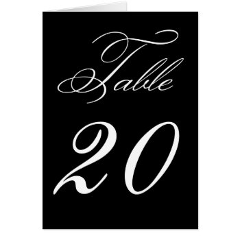 Elegant Monogram Wedding Table Number Cards by monogramgallery at Zazzle