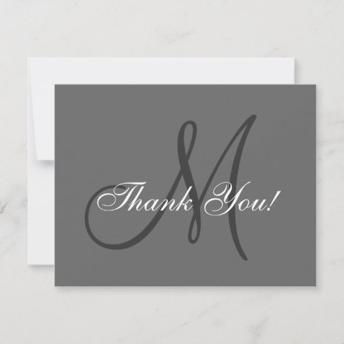 Elegant Monogram | Wedding Thank You Card