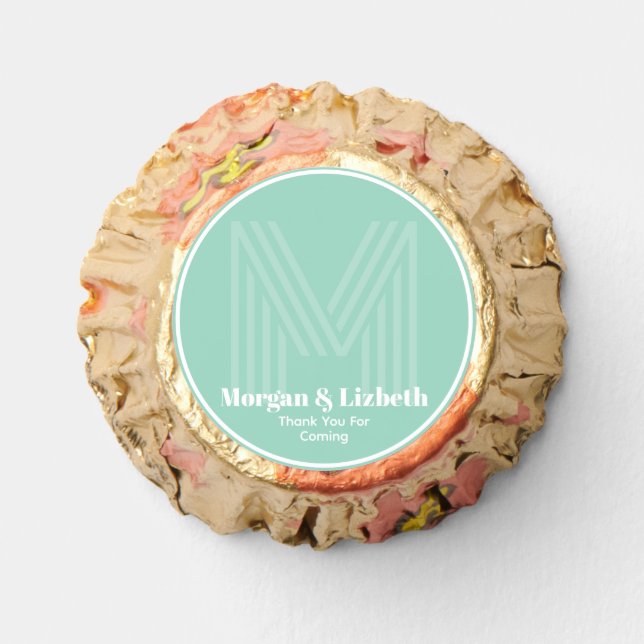 Elegant Monogram Wedding Thank You Reese's Peanut Butter Cups (Front)