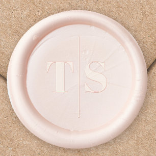 Elegant Monogram Wedding Wax Pink Custom Seal Stamp