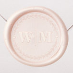 Elegant Monogram Wedding Wax Seal Stamp<br><div class="desc">Leave a lasting impression with this elegant wax seal stamp for your save the date announcements,  wedding invitations and correspondence that features your initials in classic serif typography and a simple wreath with hearts.</div>