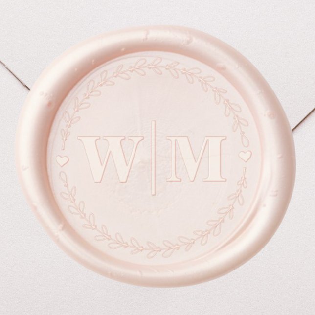 Elegant Monogram Wedding Wax Seal Stamp (Embrace the time-honored tradition of wax seals, symbolizing the unbreakable bond between two hearts)