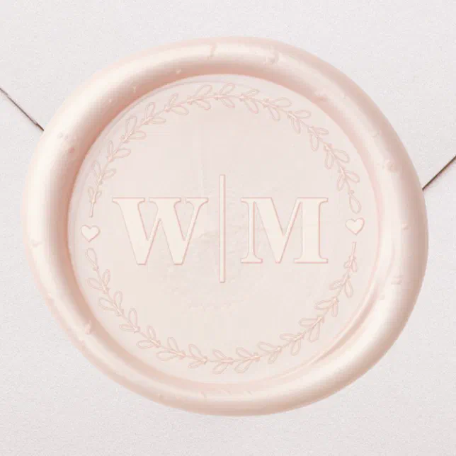Elegant Monogram Wedding Wax Seal Stamp | Zazzle