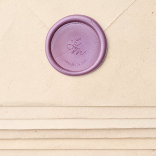 Elegant Monogram Wedding Wax Seal Sticker