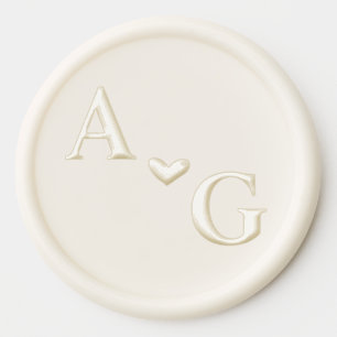Elegant monogram wedding  wax seal sticker