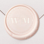 Elegant Monogram Wedding Wax Seal Sticker<br><div class="desc">Leave a lasting impression with this wax seal sticker for your save the date announcements and wedding invitations and favors that features your initials in an elegant serif font and a simple wreath with hearts.</div>