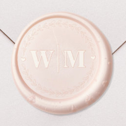 Elegant Monogram Wedding Wax Seal Sticker