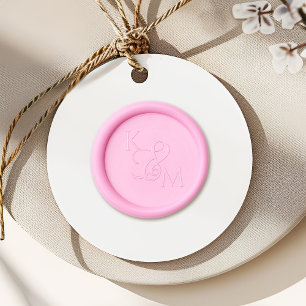 Elegant Monogram Wedding Wax Seal Sticker