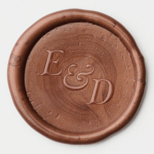 Elegant Monogram Wedding Wax Seal Sticker 