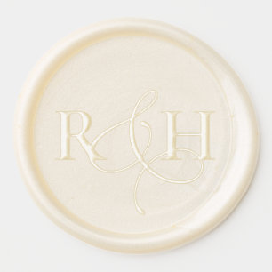 Elegant Monogram Wedding Wax Seal Stickers