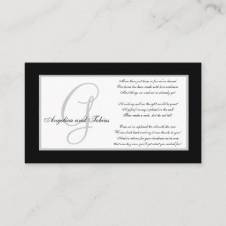 Elegant Monogram Wedding Wishing Well Cards