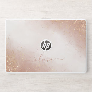 Elegant monogram white gray Laptop skin