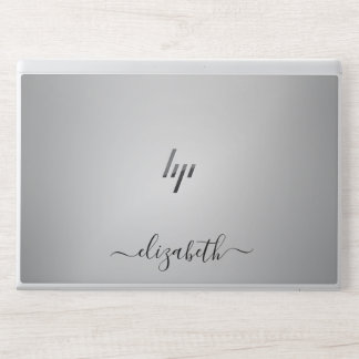 Elegant monogram white luxury foil Laptop skin