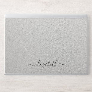 Elegant monogram white luxury foil Laptop skin