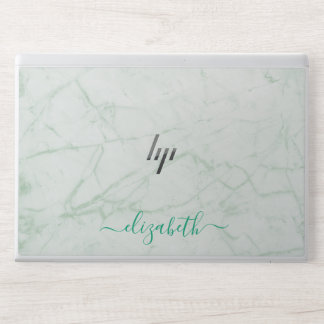 Elegant monogram white luxury foil Laptop skin