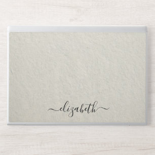 Elegant monogram white luxury foil Laptop skin