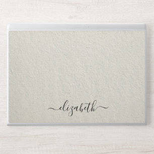 Elegant monogram white luxury foil Laptop skin