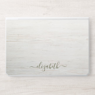 Elegant monogram white luxury foil Laptop skin