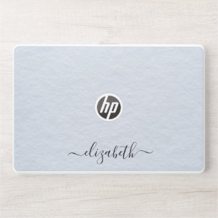 Elegant monogram white luxury foil Laptop skin