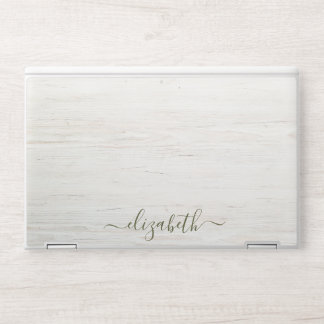 Elegant monogram white luxury foil Laptop skin