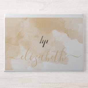 Elegant monogram white luxury Laptop skin