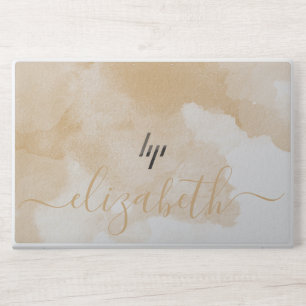 Elegant monogram white luxury Laptop skin