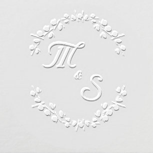 Elegant Monogram with Leaves Embosser
